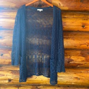 Deep blue Knitted Cardigan